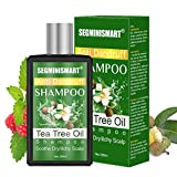Tea Tree shampoing,Arbre à Thé Shampoing Psoriasis Cuir Chevelu,Huile essentielle naturelle shampooing antipelliculaire Sèches Itchy & floconneux Scalp,Parfait Pour Lutter Contre Les Démangeaisons